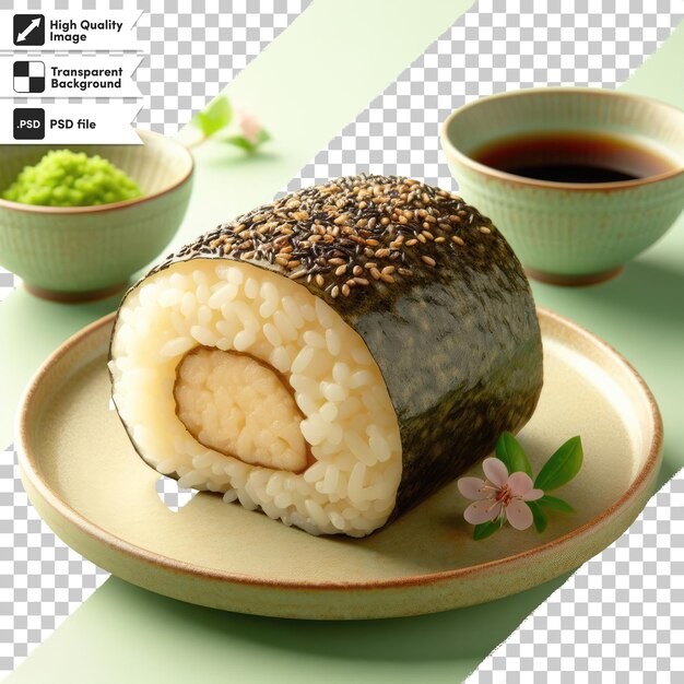 PSD psd-sushi met eetstokjes op transparante achtergrond