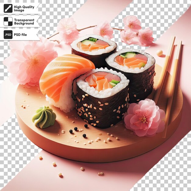 PSD psd sushi z pałeczkami na przezroczystym tle