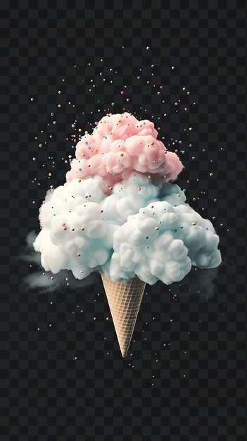 PSD psd sweet cumulus cloud with cotton candy clouds and sugar sprin y2k neon glow tshirt tatoo ink art