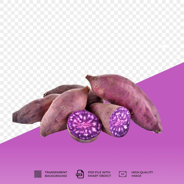 PSD psd sweet potatoes isolated on transparent background