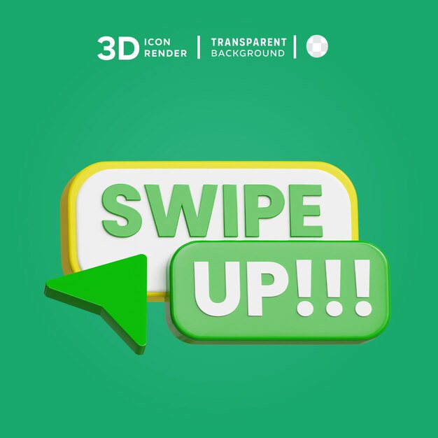 PSD psd swipe up 3d illustration