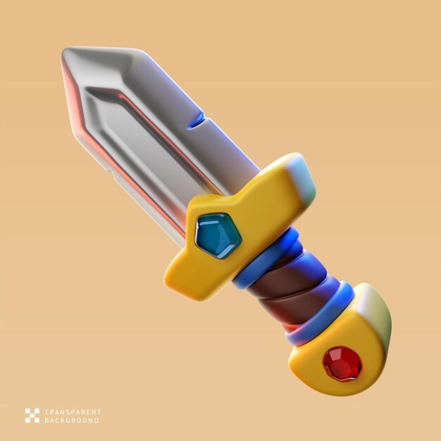 PSD меч 3D иллюстрация