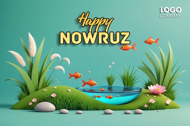 Psd Szczęśliwy Dzień Nowruz Lub Irański Nowy Rok Ilustracja Z Grass Semeni