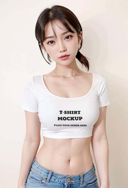 PSD psd t shirt mockup sexy girl