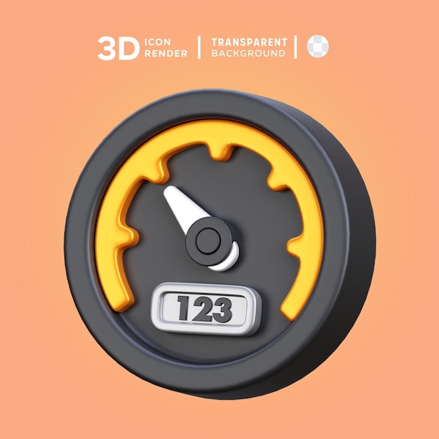 PSD psd tachometer 3d-illustratie