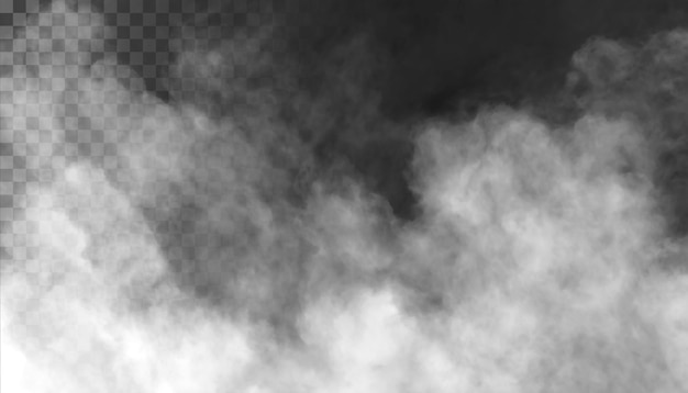 PSD: Tåge eller røg isoleret transparent baggrund hvidlig dis smog støv damp PNG