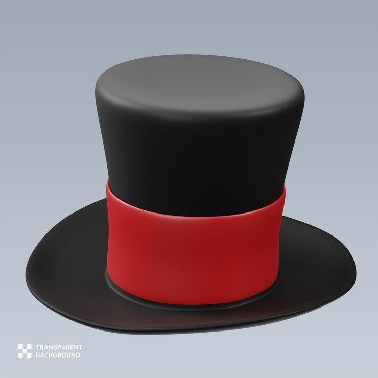 PSD иллюстрация psd tall hat 3d