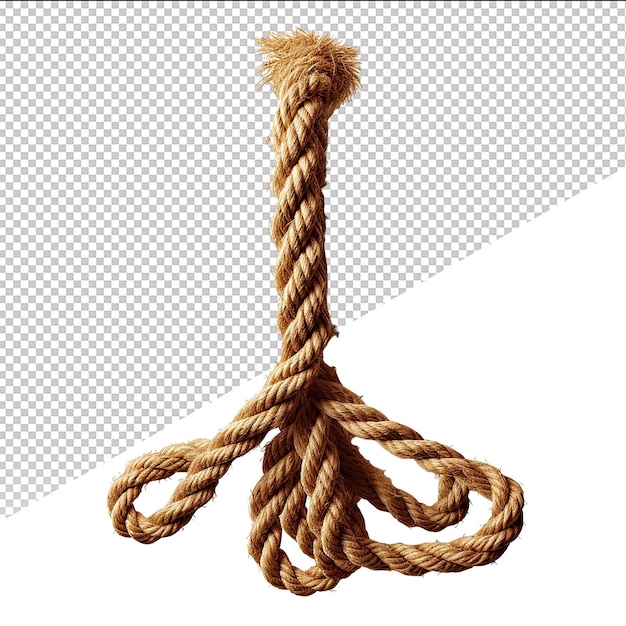 PSD psd tangled rope on transparent background