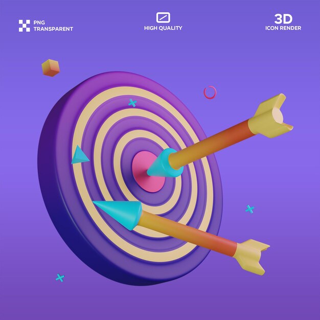 PSD target 3D Illustration