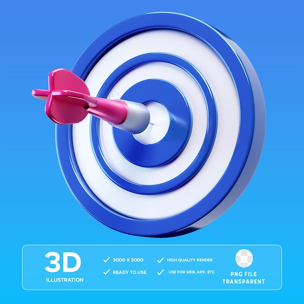 PSD ターゲット 3D イラスト