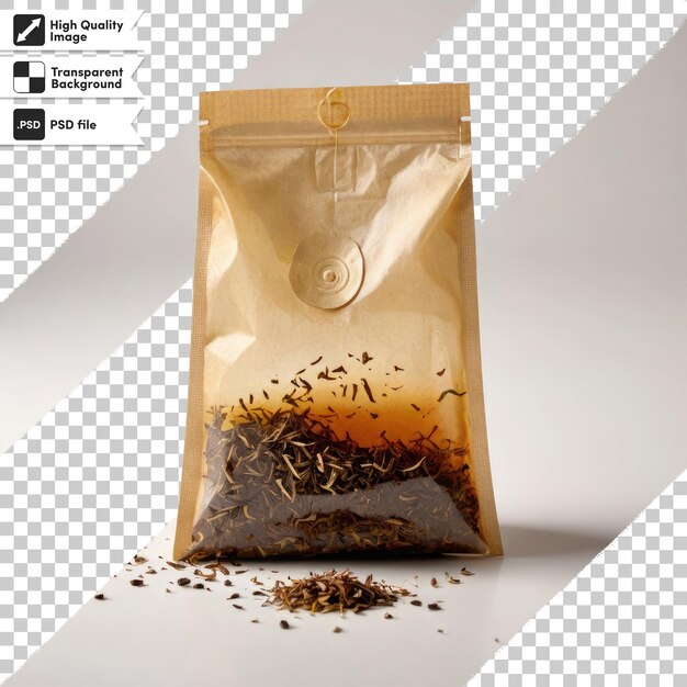 PSD psd tea bag alone on transparent background with editable mask layer