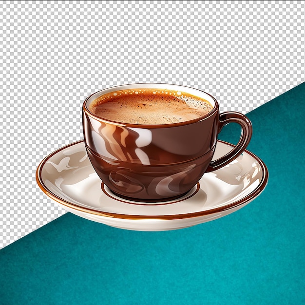 PSD tea cup on transparent background