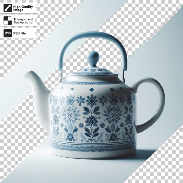 PSD psd teapot isolated on transparent background with editable mask layer