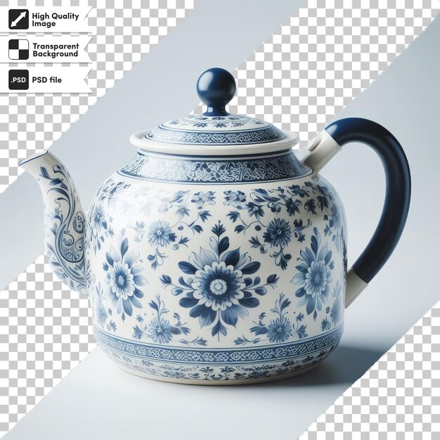 PSD psd teapot isolated on transparent background with editable mask layer