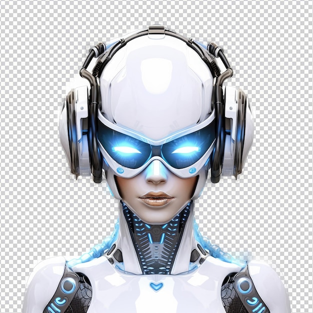 Psd technically futures robot isolated on transparent background hd png