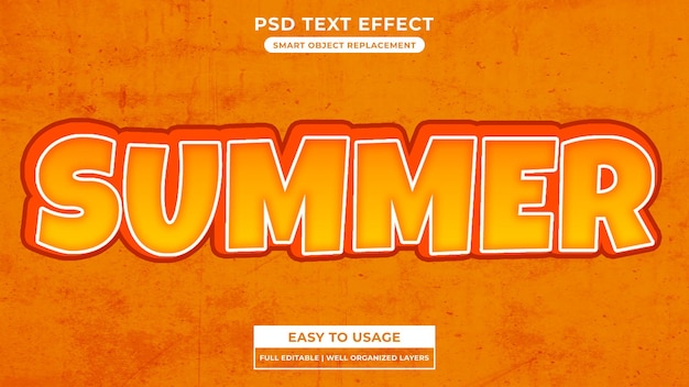 PSD psd teksteffect zomer