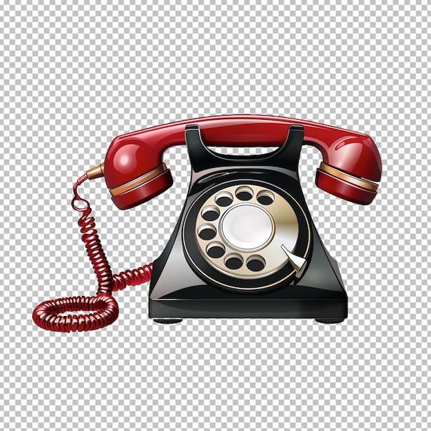 Psd a telephone isolated on a transparent background