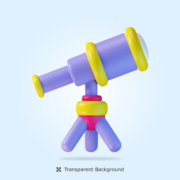 3d значок телескопа PSD