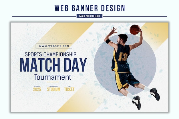 PSD template for a Facebook match day banner for American football