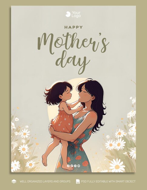 PSD psd template flyer mother days media post