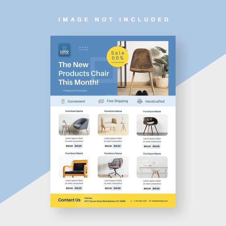 PSD Template Interior and Furniture Product Promotion Flyer