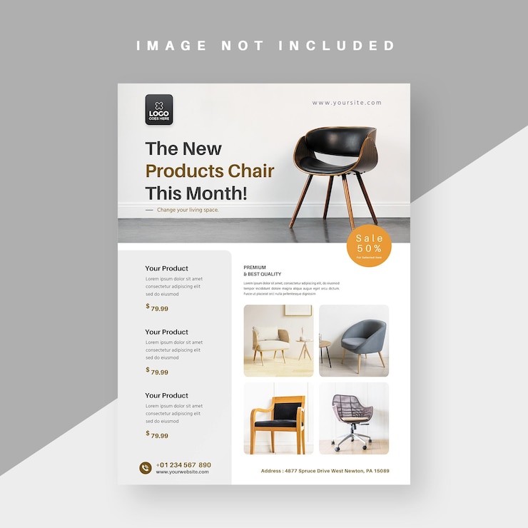 PSD Template Interior and Furniture Product Promotion Flyer