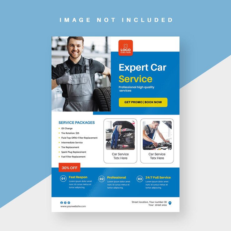 PSD Template Professional Car Service Promotion Flyer
