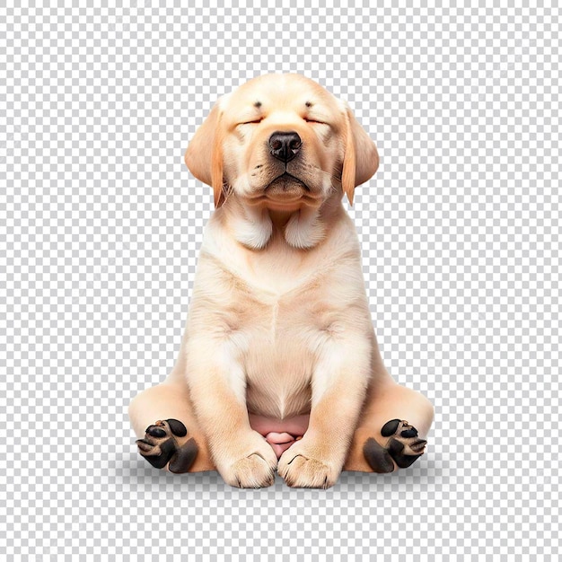 PSD template puppy labrador meditation