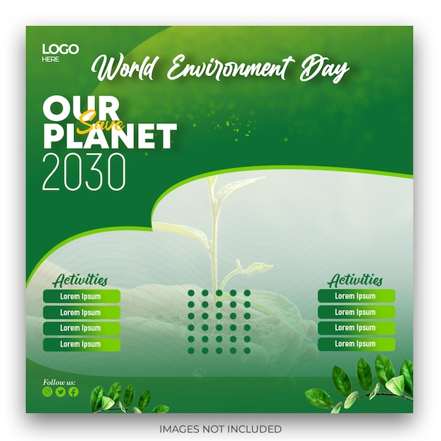 PSD Template Social Media Save Our Planet