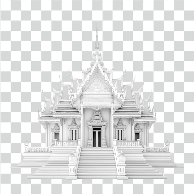 PSD psd temple thailand on transparent background