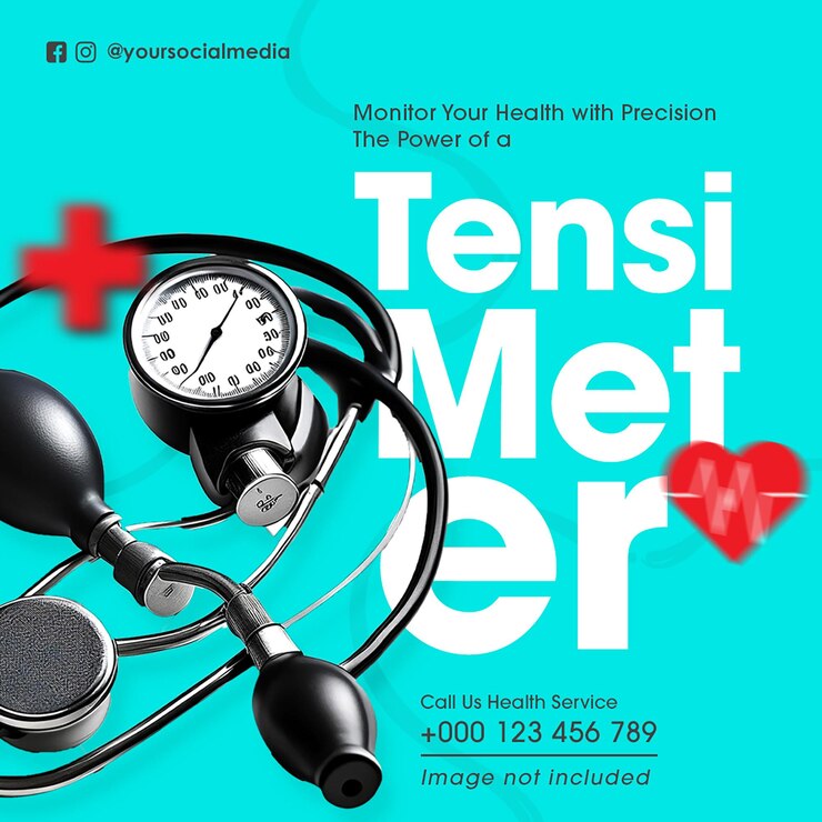 PSD psd tensi meter медицинский дизайн продвижения здоровья для социальных сетей и шаблонов постов в instagram