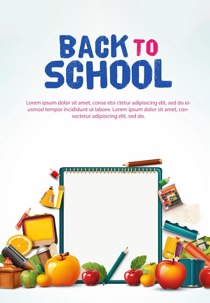 Psd terug naar school banner poster