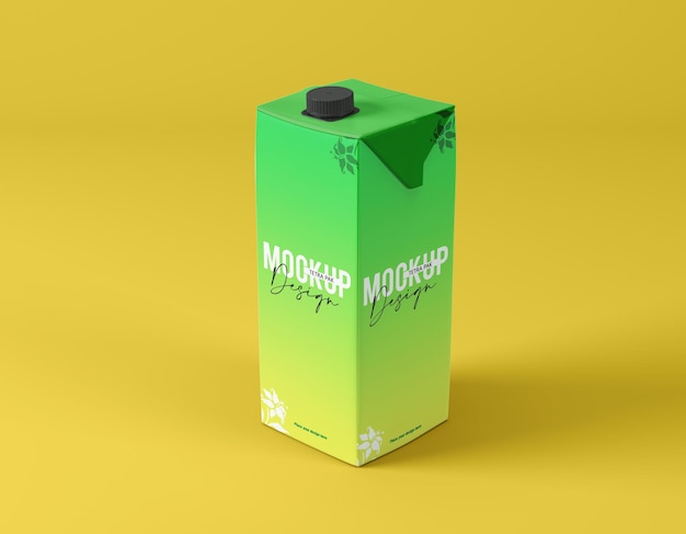 Psd tetra pak doos mockup