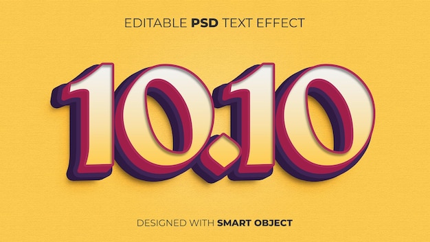 PSD Text Effect of 1010 Sale for Title Copy Poster Discount etc