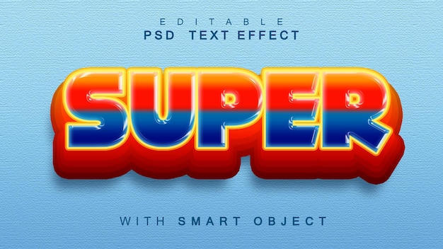 PSD psd text effect can editable text with smart object with gradient color