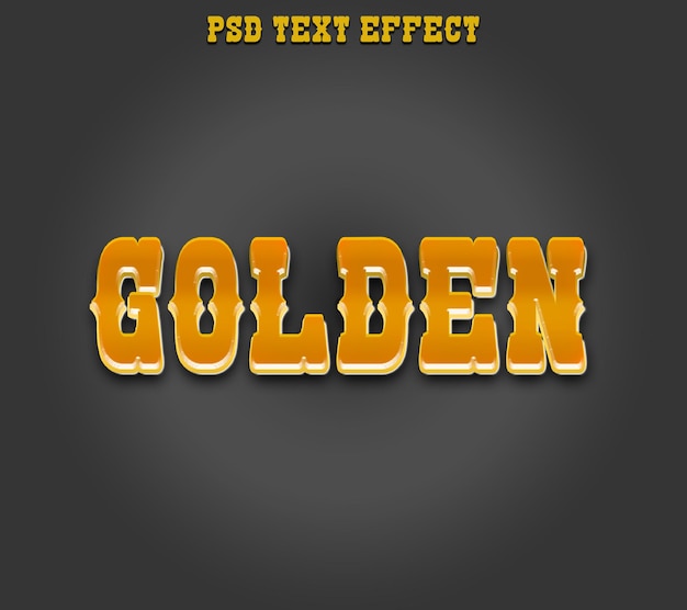 การออกแบบเอฟเฟกต์ข้อความ PSD ด้วยสีเหลือง