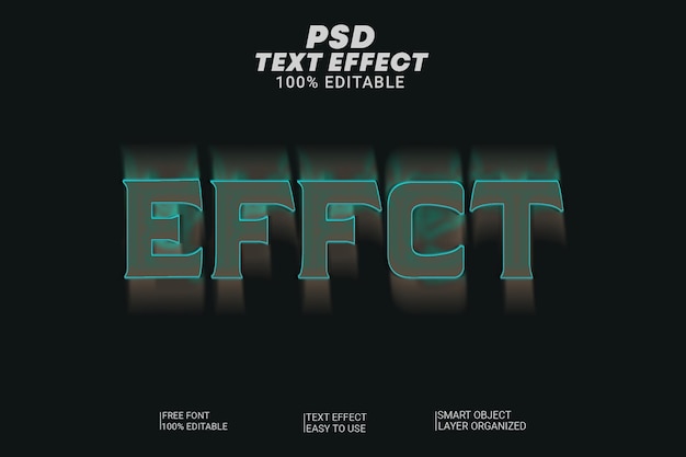 PSD effetto testo psd in photoshop