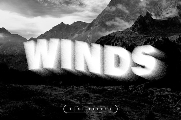 PSD psd text effect wind