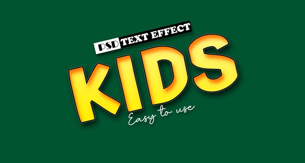 PSD psd text kids style effect