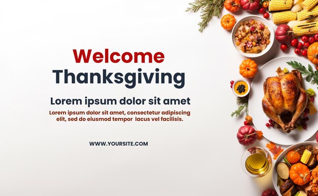 PSD psd thanksgiving banner poster voedsel pompoen herfst