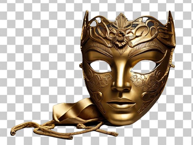 PSD psd of a theatre golden mask still life