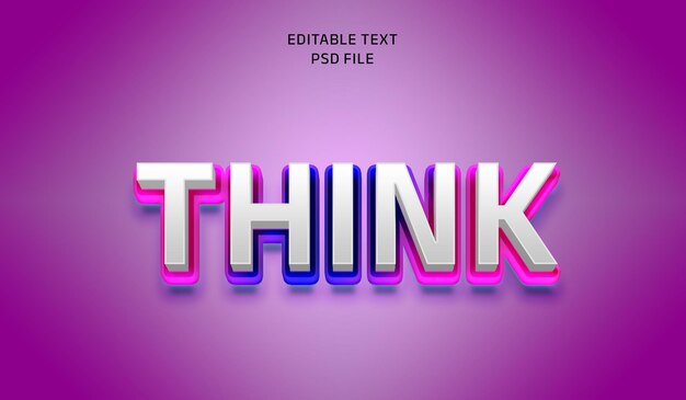 PSD psd think text style effect