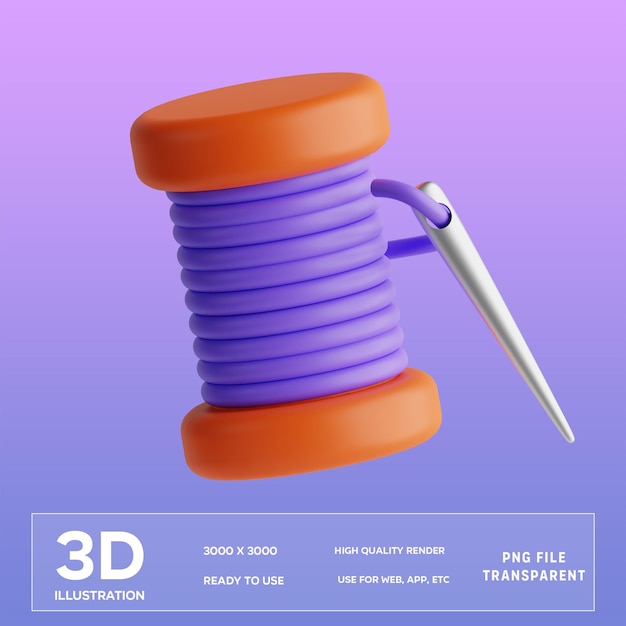 PSD スレッド 3D イラスト