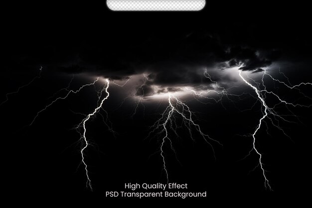 PSD psd thunderstorm lightning transparent background design