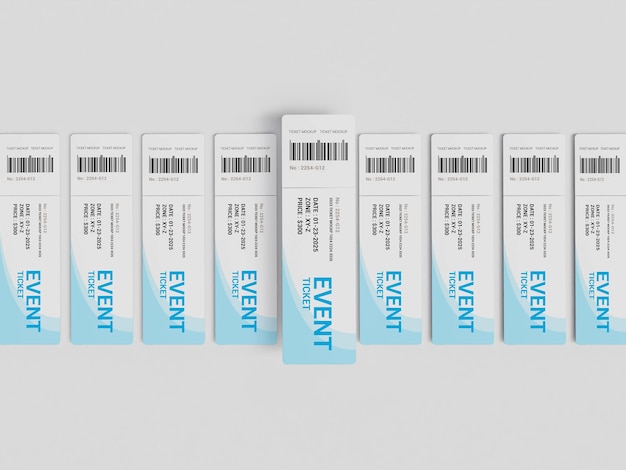 Psd ticket mockup