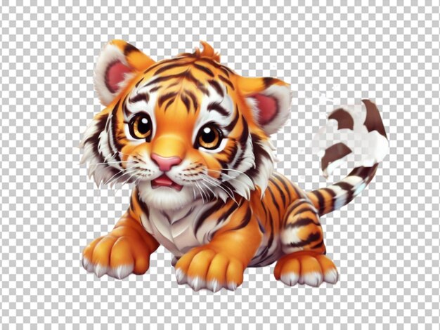 PSD psd of a tiger on transparent background