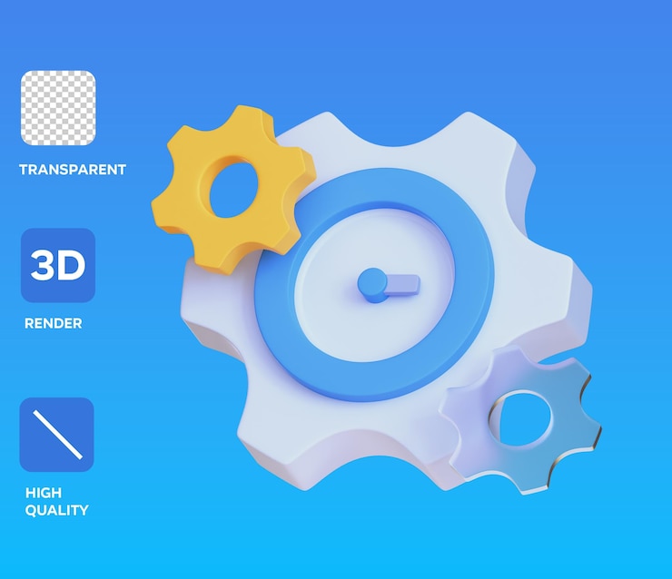 PSD иллюстрация управления временем psd 3d