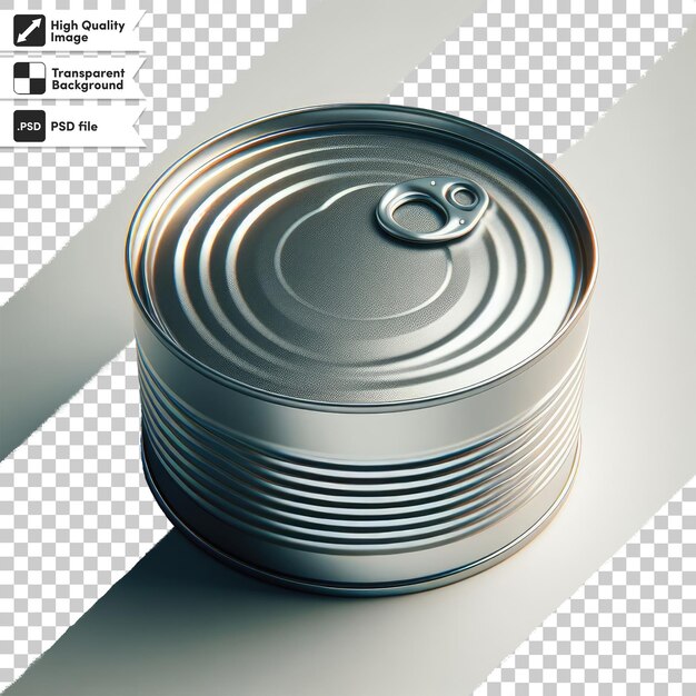 PSD psd tin cans against on transparent background with editable mask layer