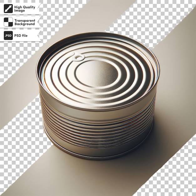 PSD psd tin cans against on transparent background with editable mask layer