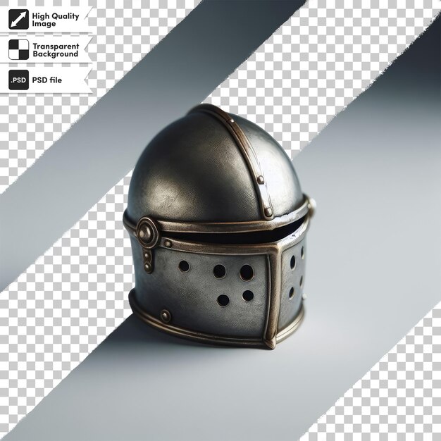 PSD psd tiny medieval helmet on transparent background